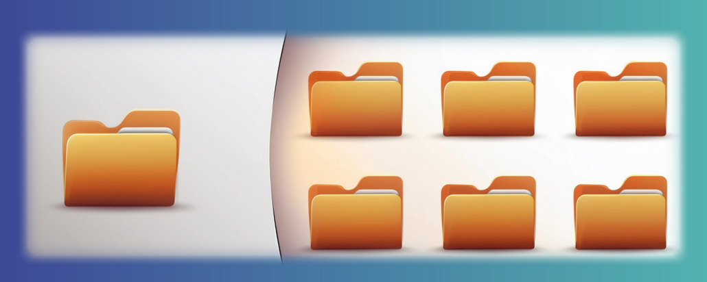 Header image: 7 folders - symbolic image for a good folder structure